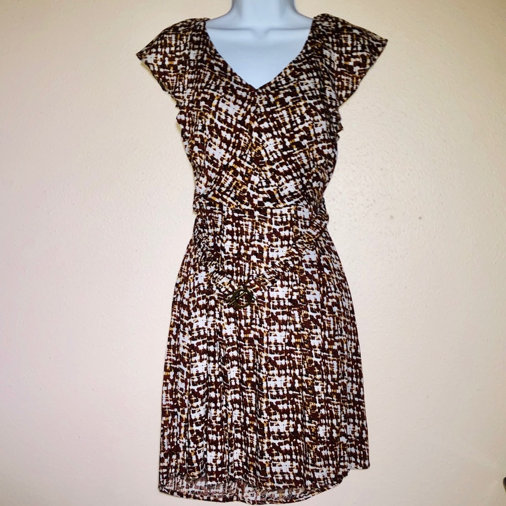 Mine Ruffle Midi Dress Size  Large